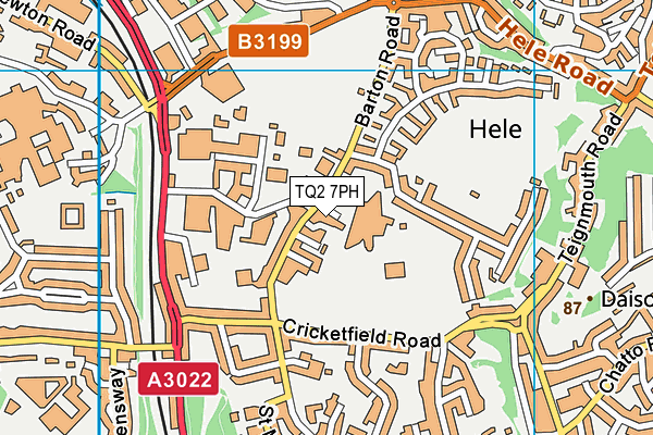 TQ2 7PH map - OS VectorMap District (Ordnance Survey)