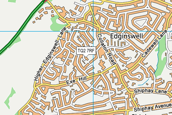 TQ2 7RF map - OS VectorMap District (Ordnance Survey)