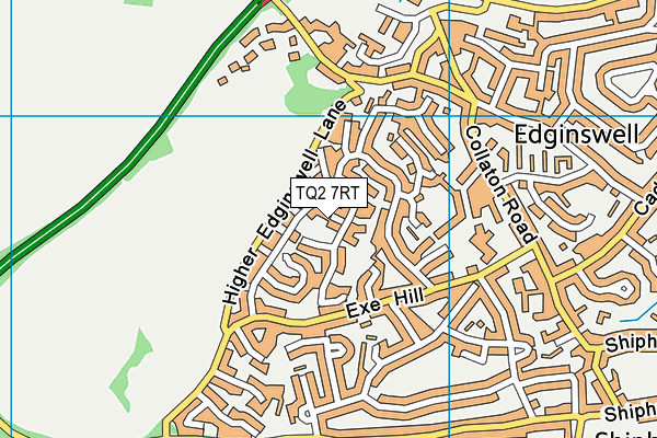 TQ2 7RT map - OS VectorMap District (Ordnance Survey)