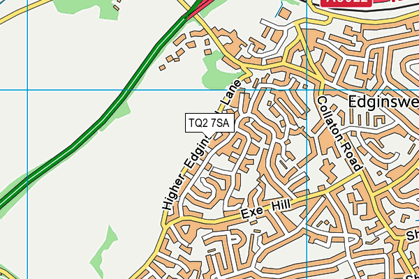 TQ2 7SA map - OS VectorMap District (Ordnance Survey)