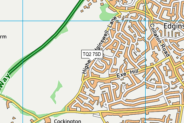 TQ2 7SD map - OS VectorMap District (Ordnance Survey)