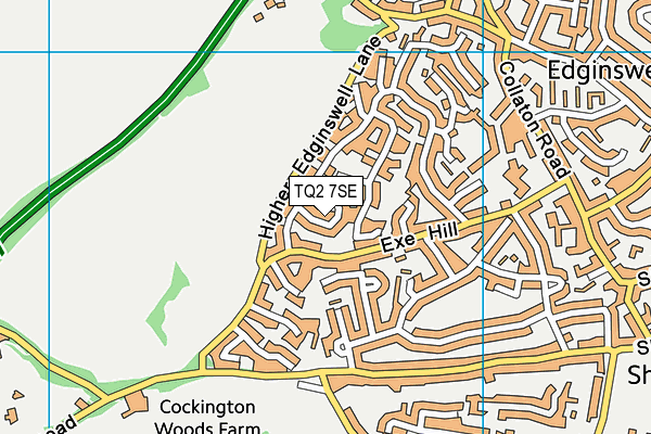 TQ2 7SE map - OS VectorMap District (Ordnance Survey)