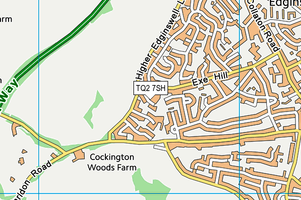 TQ2 7SH map - OS VectorMap District (Ordnance Survey)