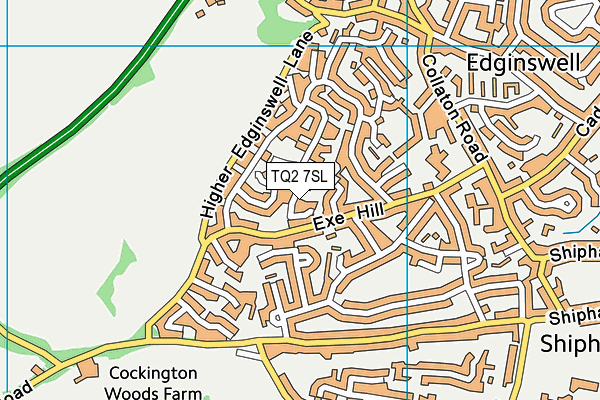 TQ2 7SL map - OS VectorMap District (Ordnance Survey)