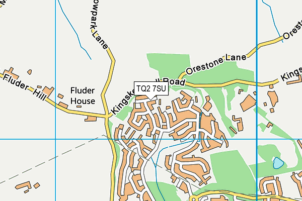 TQ2 7SU map - OS VectorMap District (Ordnance Survey)