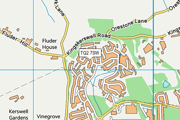 TQ2 7SW map - OS VectorMap District (Ordnance Survey)