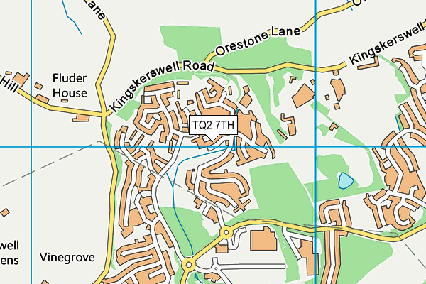 TQ2 7TH map - OS VectorMap District (Ordnance Survey)