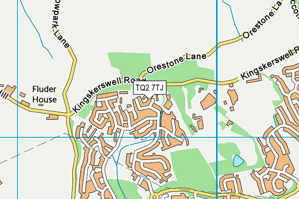 TQ2 7TJ map - OS VectorMap District (Ordnance Survey)