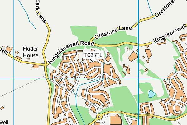 TQ2 7TL map - OS VectorMap District (Ordnance Survey)