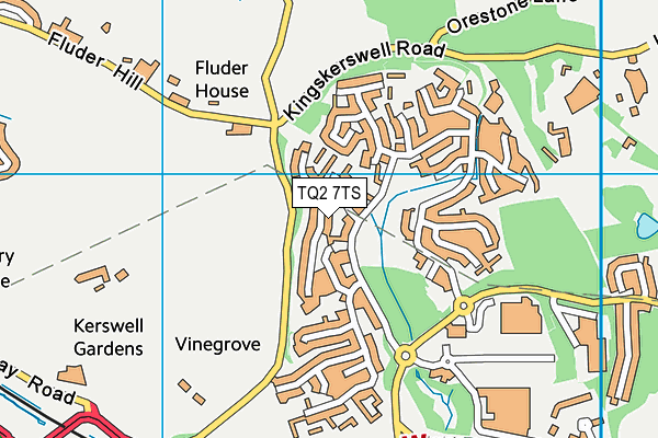 TQ2 7TS map - OS VectorMap District (Ordnance Survey)