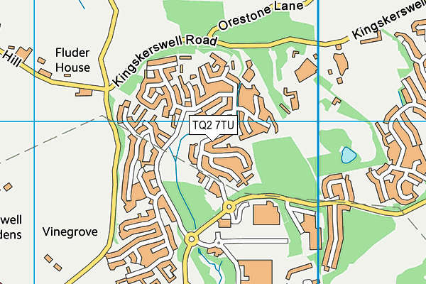 TQ2 7TU map - OS VectorMap District (Ordnance Survey)