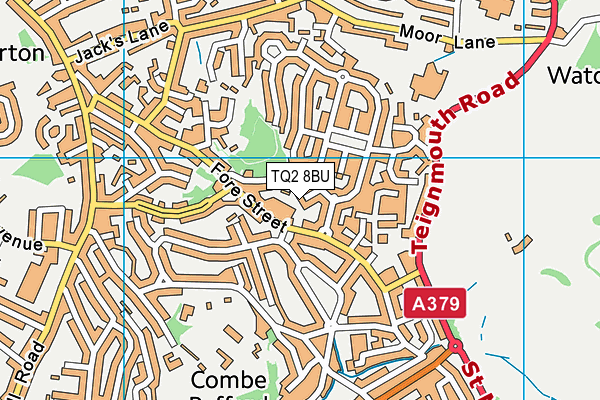 TQ2 8BU map - OS VectorMap District (Ordnance Survey)