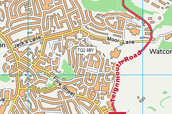 TQ2 8BY map - OS VectorMap District (Ordnance Survey)