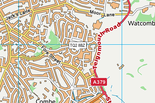 TQ2 8BZ map - OS VectorMap District (Ordnance Survey)