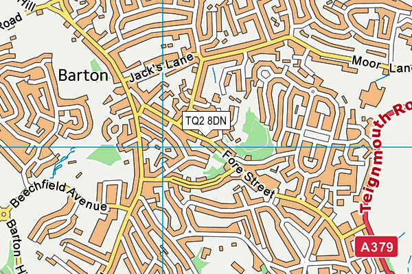 TQ2 8DN map - OS VectorMap District (Ordnance Survey)