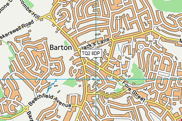 TQ2 8DP map - OS VectorMap District (Ordnance Survey)