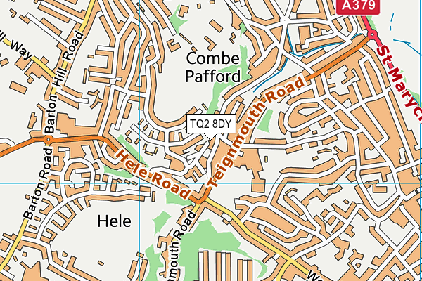 TQ2 8DY map - OS VectorMap District (Ordnance Survey)