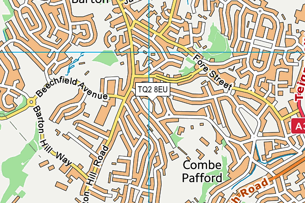 TQ2 8EU map - OS VectorMap District (Ordnance Survey)