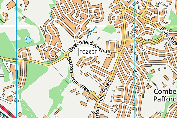TQ2 8GP map - OS VectorMap District (Ordnance Survey)