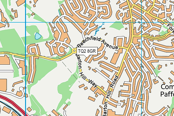 TQ2 8GR map - OS VectorMap District (Ordnance Survey)