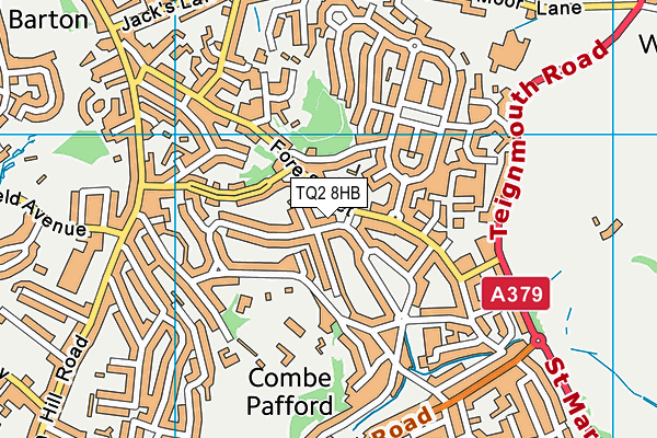 TQ2 8HB map - OS VectorMap District (Ordnance Survey)