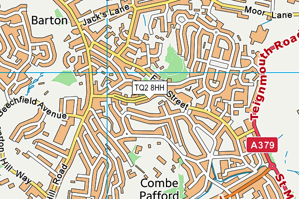 TQ2 8HH map - OS VectorMap District (Ordnance Survey)