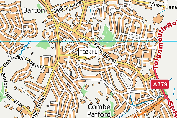 TQ2 8HL map - OS VectorMap District (Ordnance Survey)
