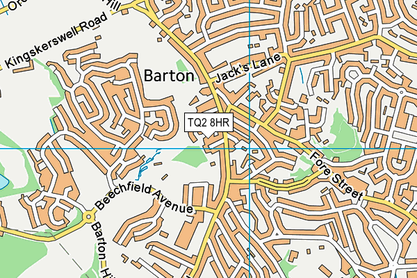 TQ2 8HR map - OS VectorMap District (Ordnance Survey)