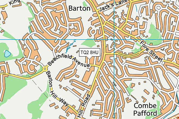 TQ2 8HU map - OS VectorMap District (Ordnance Survey)