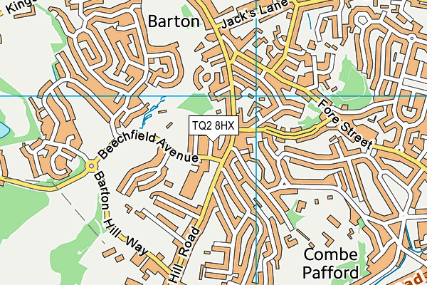 TQ2 8HX map - OS VectorMap District (Ordnance Survey)