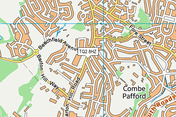 TQ2 8HZ map - OS VectorMap District (Ordnance Survey)