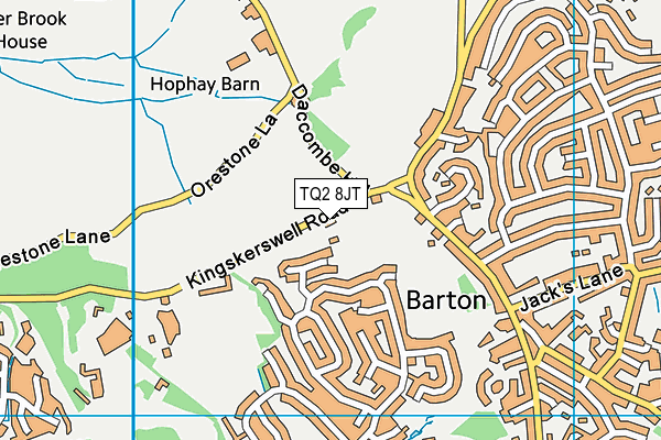TQ2 8JT map - OS VectorMap District (Ordnance Survey)