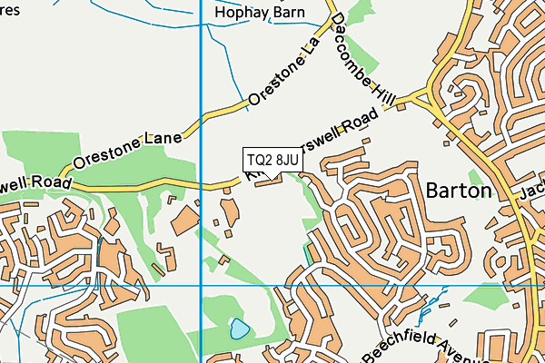 TQ2 8JU map - OS VectorMap District (Ordnance Survey)