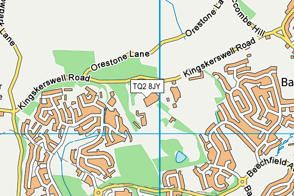 TQ2 8JY map - OS VectorMap District (Ordnance Survey)