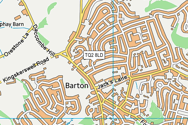 TQ2 8LD map - OS VectorMap District (Ordnance Survey)
