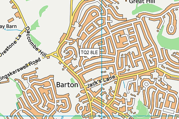 TQ2 8LE map - OS VectorMap District (Ordnance Survey)
