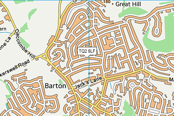 TQ2 8LF map - OS VectorMap District (Ordnance Survey)