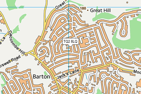 TQ2 8LQ map - OS VectorMap District (Ordnance Survey)
