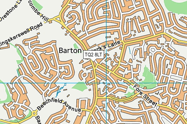 TQ2 8LT map - OS VectorMap District (Ordnance Survey)