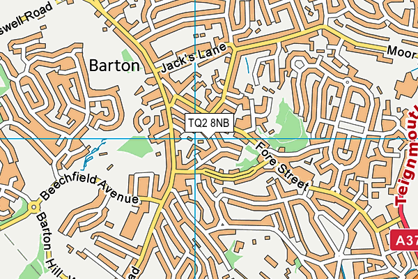 TQ2 8NB map - OS VectorMap District (Ordnance Survey)