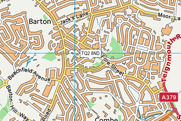 TQ2 8ND map - OS VectorMap District (Ordnance Survey)