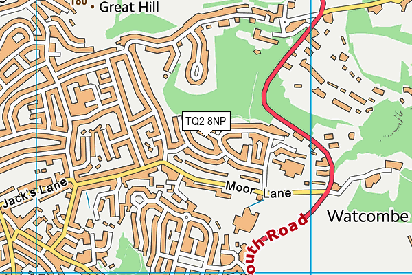 TQ2 8NP map - OS VectorMap District (Ordnance Survey)