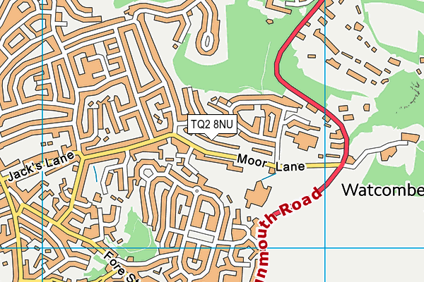 Watcombe Primary School map (TQ2 8NU) - OS VectorMap District (Ordnance Survey)