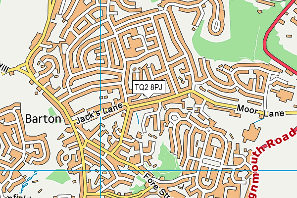 TQ2 8PJ map - OS VectorMap District (Ordnance Survey)