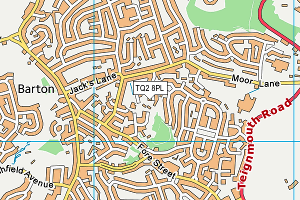 TQ2 8PL map - OS VectorMap District (Ordnance Survey)