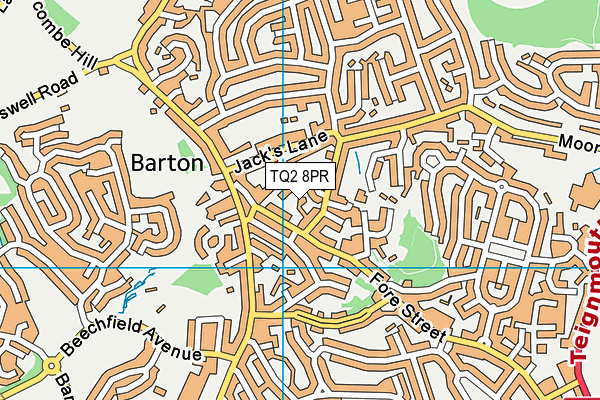TQ2 8PR map - OS VectorMap District (Ordnance Survey)