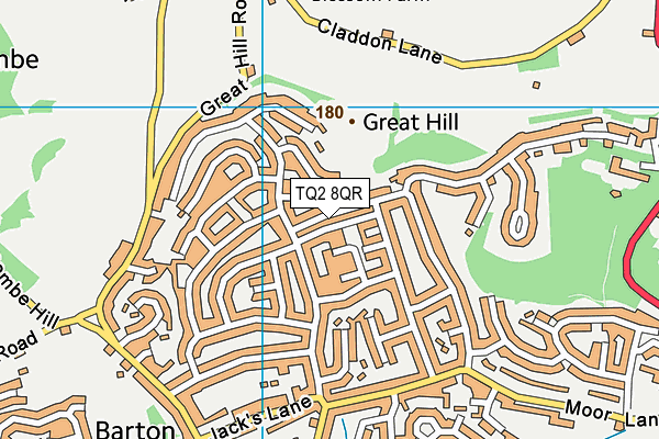TQ2 8QR map - OS VectorMap District (Ordnance Survey)