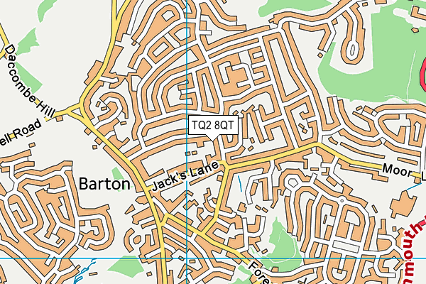 TQ2 8QT map - OS VectorMap District (Ordnance Survey)