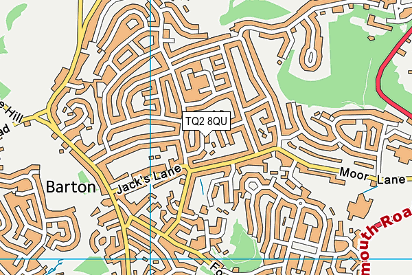 TQ2 8QU map - OS VectorMap District (Ordnance Survey)