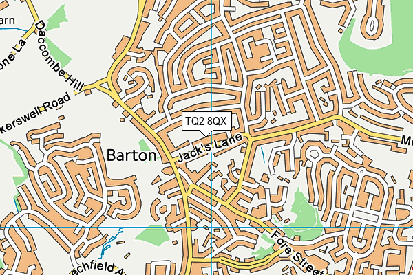 TQ2 8QX map - OS VectorMap District (Ordnance Survey)